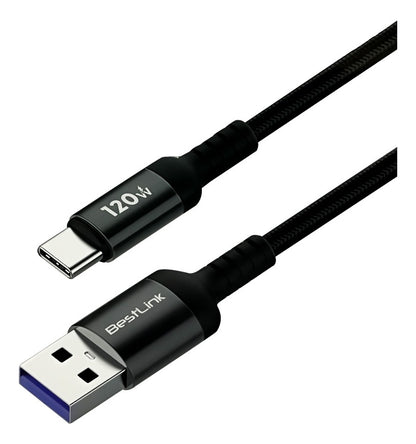 Cable Usb A Usb C Carga Transmisión Rápida 120w Anti Nudos