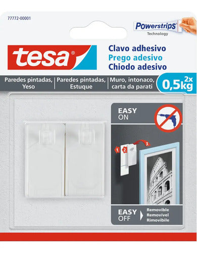Clavo Adhesivo Removible De Superficies Delicadas 0,5kg Tesa