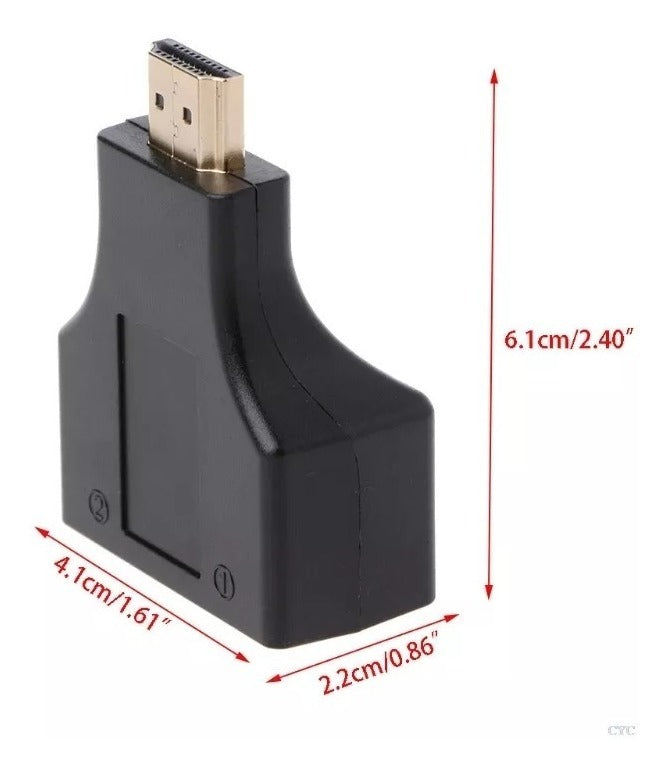 Extensor Extension Hdmi Rj45 Dual Hdtv Ps3 Cat5e/6 1080p