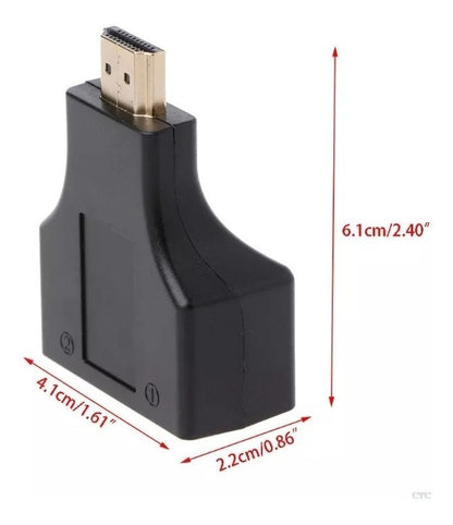 Extensor Extension Hdmi Rj45 Dual Hdtv Ps3 Cat5e/6 1080p