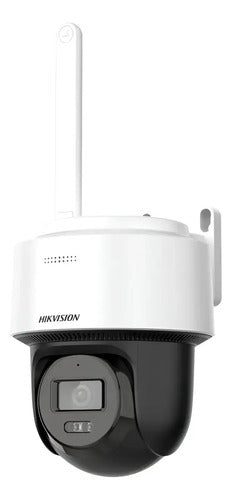 Cámara Domo Hikvision 4mp Wifi Exterior Luz Híbrida Blanco