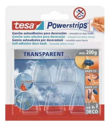 Pack X 4 Decohook Ganchos Autoadhesivos Tesa