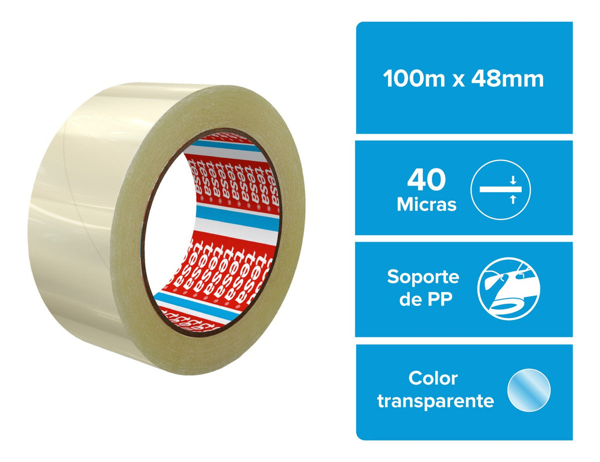 Pack X 6 Cinta Embalaje Transparente 100mx48mm Tesa