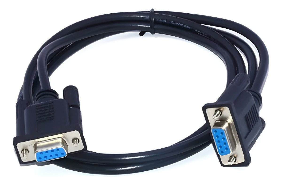 Cable Serial Rs232 Conector Db9 Hembra Hembra 1mt