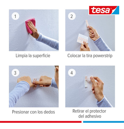 Clavo Adhesivo Ajustable Tesa Superficies Delicadas 2kg