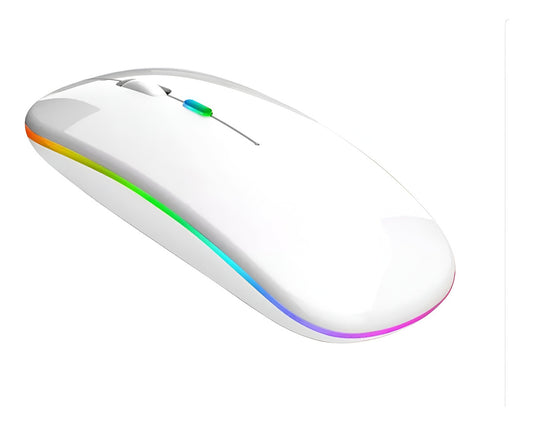 Mouse Inalámbrico Recargable 2.4ghz Led Rgb Distancia 10mts