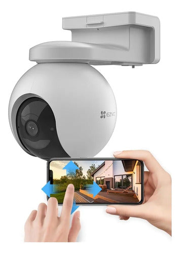 Camara Seguridad Autonoma Eb8 4k Wifi + Panel Solar Ezviz Blanco