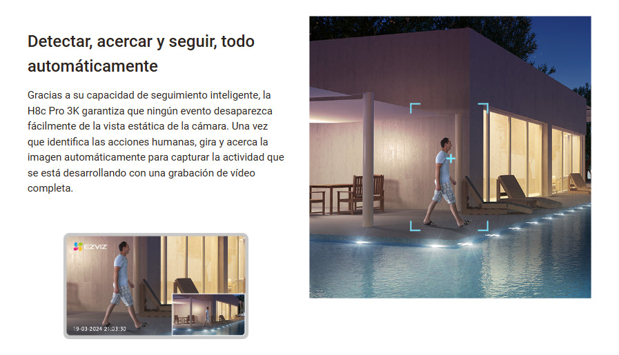 Cámara Seguridad Pt Wifi H8c Pro 3k Auto-tracking Ezviz