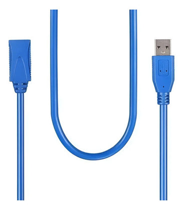 Cable Usb 3.0 Extensión Macho A Hembra Usb 3.0 1.8 Mts Azul