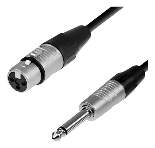 Cable Audio Xlr Hembra Jack Mono 3 Metros Ul-mic-xj6003