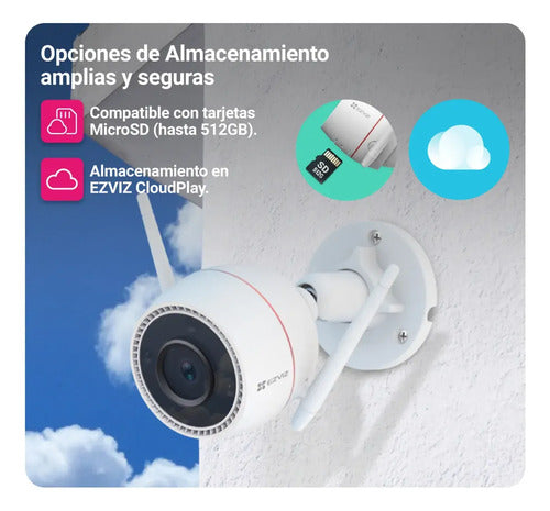 Cámara Seguridad H3c Exterior 3k Detección Inteligente Ezviz Blanco