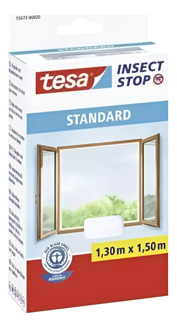 Malla Mosquitera Ventanas 1,3m X 1,5m Tesa Blanca