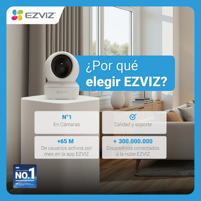 Cámara Seguridad H6c Pro 3k Visión Nocturna 5mp Ezviz Blanco