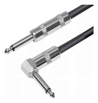 Cable Ulink 6.3mm Plug Macho En L 6mts Negro Profesional Audio