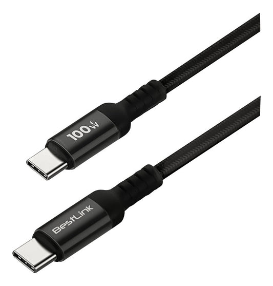 Cable Usb Tipo C Carga Rápida 100w Anti Nudos 120cm Bestlink