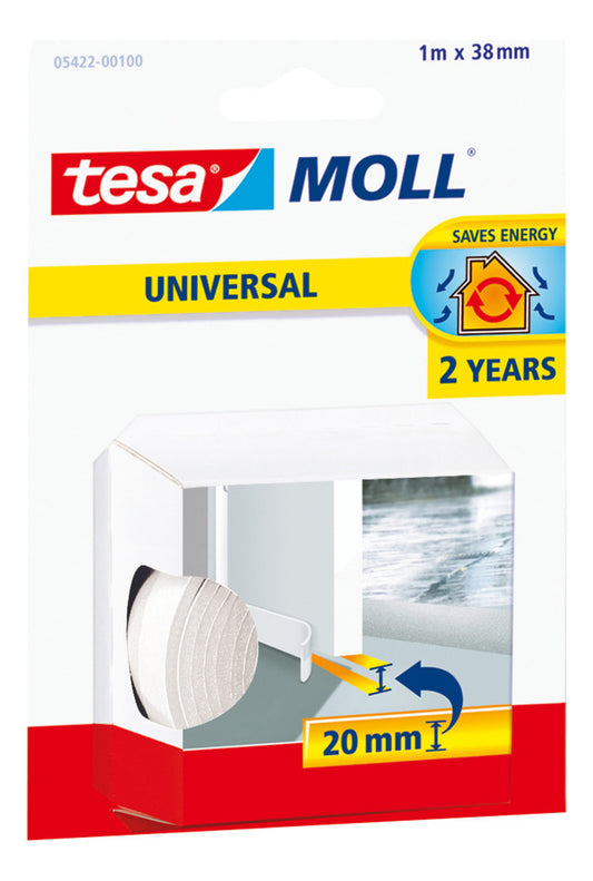 Tesamoll Universal Puertas Umbral 38mm X 1mt Blanco Tesa
