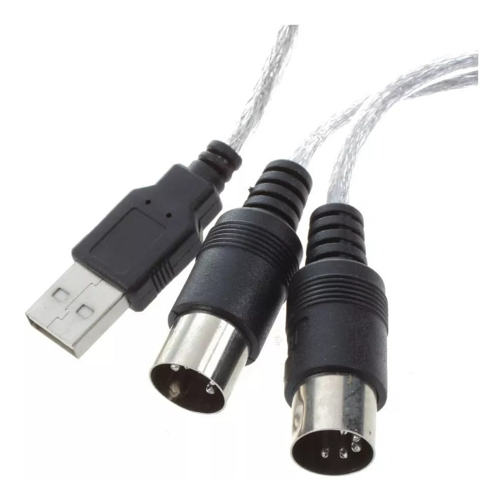 Cable Adaptador Audio Sonido Teclado Interfaz Midi Usb 1.9m