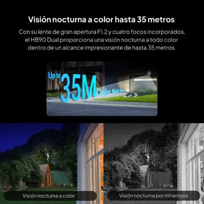 Camara Seguridad Wifi Dual Hb90 2k+ Y Panel Solar Ezviz Blanco
