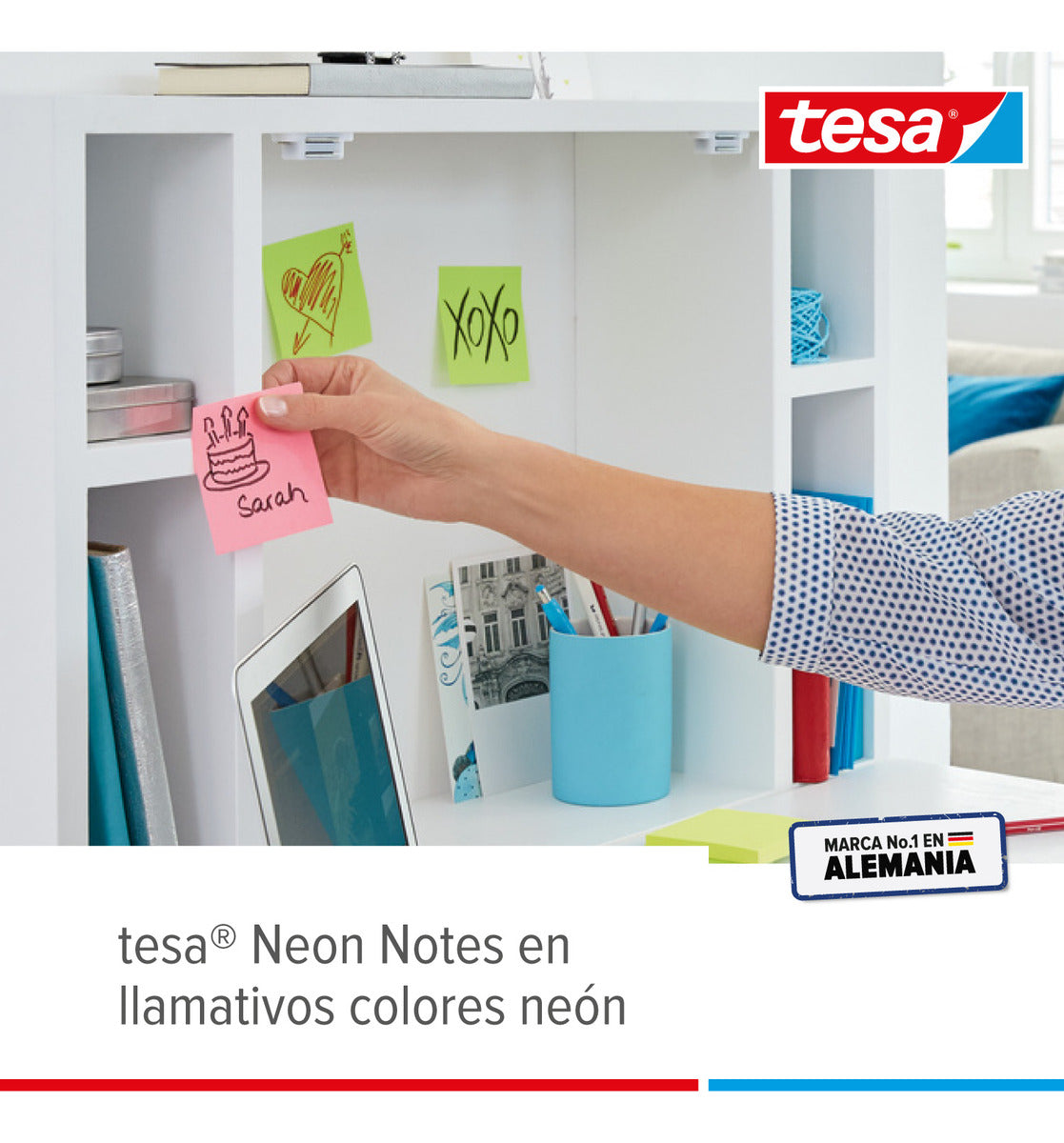 Notas Adhesivas Taco 75 X 75 Neón 4 Colores 320 Hojas Tesa
