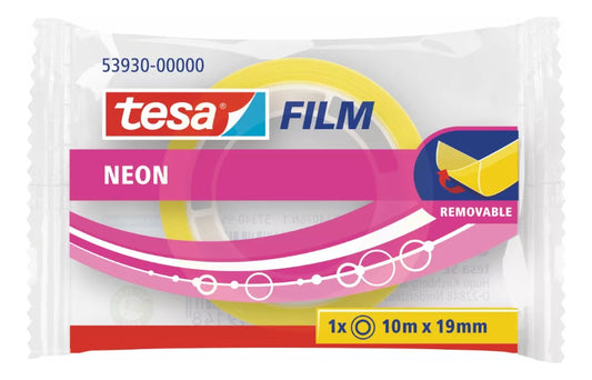 Cintas Adhesiva Tesafilm Neón 19mm X 10mts Tesa