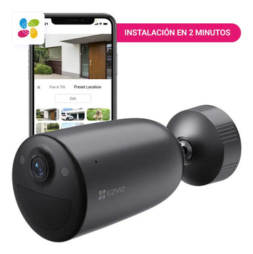 Camara Ip Wifi Eb3 3mp Con Bateria Audio Ia Integrada Ezviz Negro