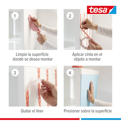 Cinta Doble Contacto Montaje 1,5mt X 19mm Ultra Fuerte Tesa