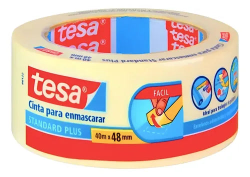 Pack 2 Cintas De Enmascarar Masking Tape Tesa 40mt X 48mm Blanco Lisa