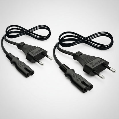 Pack 2 Cable Poder Tipo 8 Enchufe Nacional