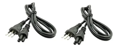 Pack 2 Cable De Conexion Tipo Trebol Universal 1.8 Metros Negro