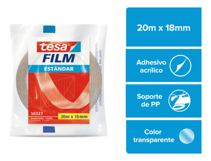 Cinta Adhesiva Standard 20m X 18mm Tesa