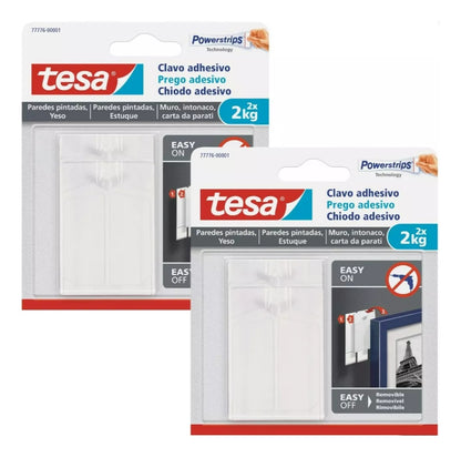Pack 2 Blíster Adhesivo Tesa Papel Mural Pared Yeso 2kg