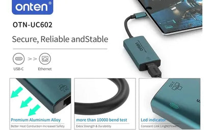 Adaptador Usb C A Rj45 Ethernet 2.5 Gbps Otn-uc602 Oten