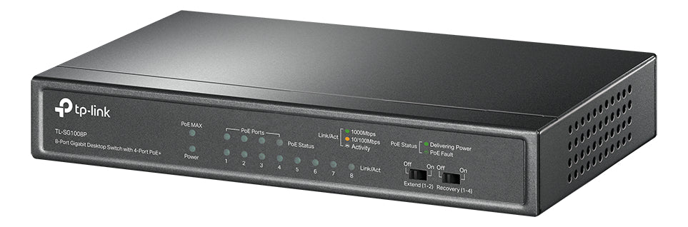 Switch Poe+ Tp-link Tl-sg1008p 8 Puertos Gigabit