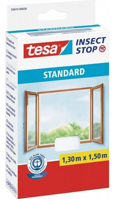 Malla Mosquitera Ventanas 1,3m X 1,5m Tesa Blanca Blanco
