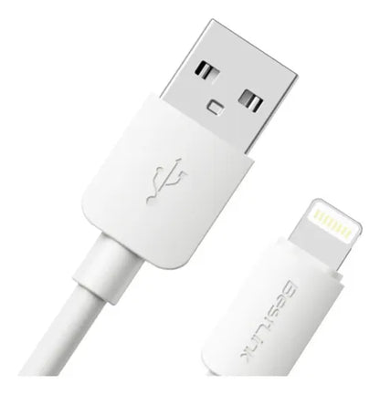Cable Usb-a A Lightning 2 Metros Bestlink 2.4a Carga Rápida Blanco