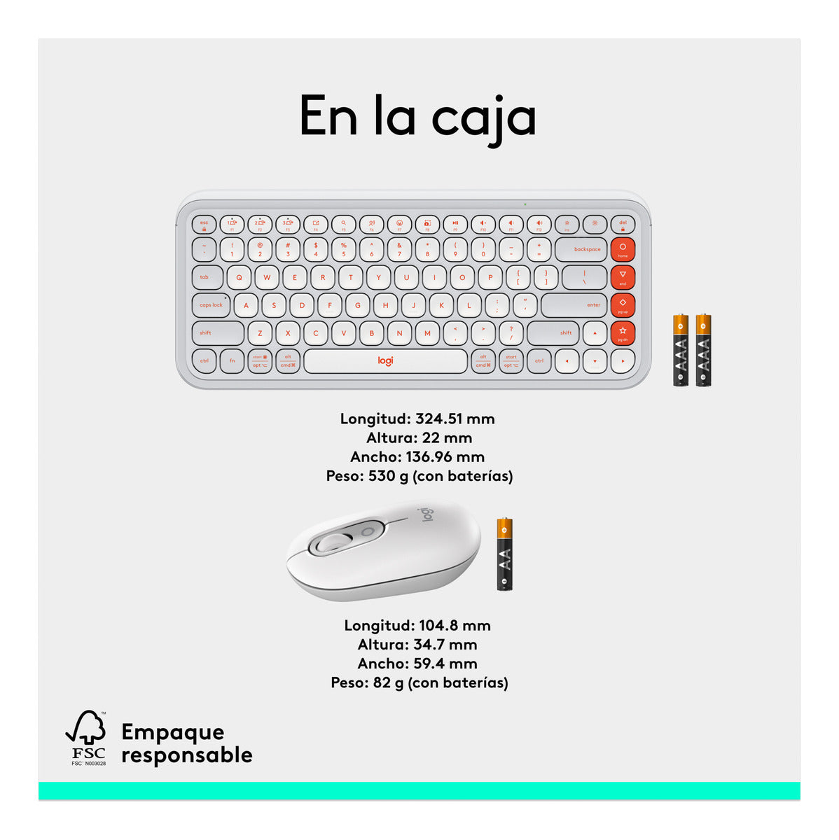 Kit Teclado Mouse Logitech Pop Icon Español Blanco