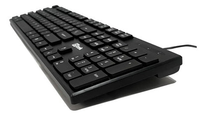 Teclado Alámbrico Usb Slim Plug And Play Multimedia Pack 2 Negro Español Latinoamérica