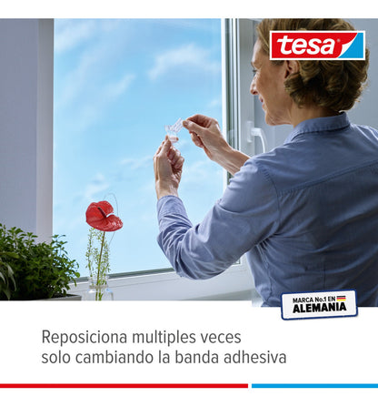 Pack X 2 Gancho Adhesivo Superficies Transparentes Tesa