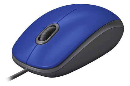 Mouse Alámbrico Usb Logitech M110 Click Silencioso Azul