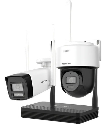Kit Nvs Hikvision Nks422w03h Wifi 2mp Cámara Pt Audio Blanco