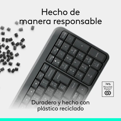 Teclado Inalámbrico Bluetooth Logitech K250 Negro Español España