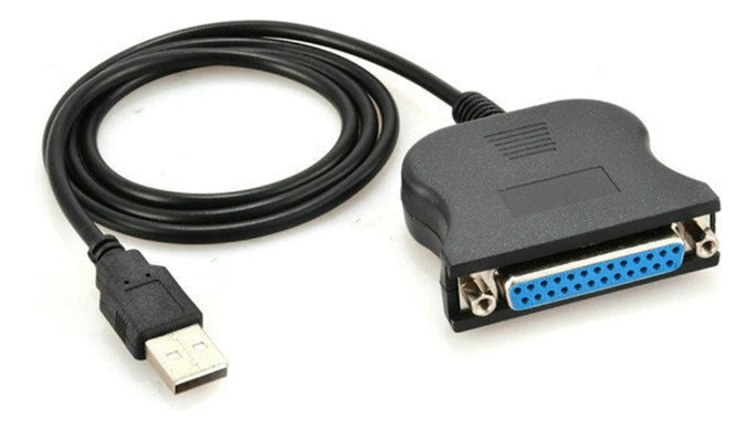 Pack 2 Unidades Cable Usb A Paralelo Impresora 25 Pines