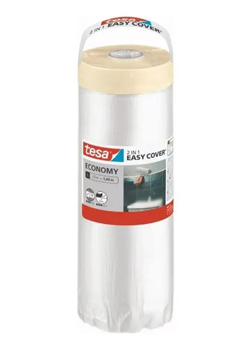 Plástico Protector Antiderrame Adhesivo 25m X 1.40m Tesa