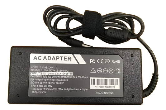 Cargador Notebook Para Toshiba 19v 4.74a 90w 5.5x2.5 Mm