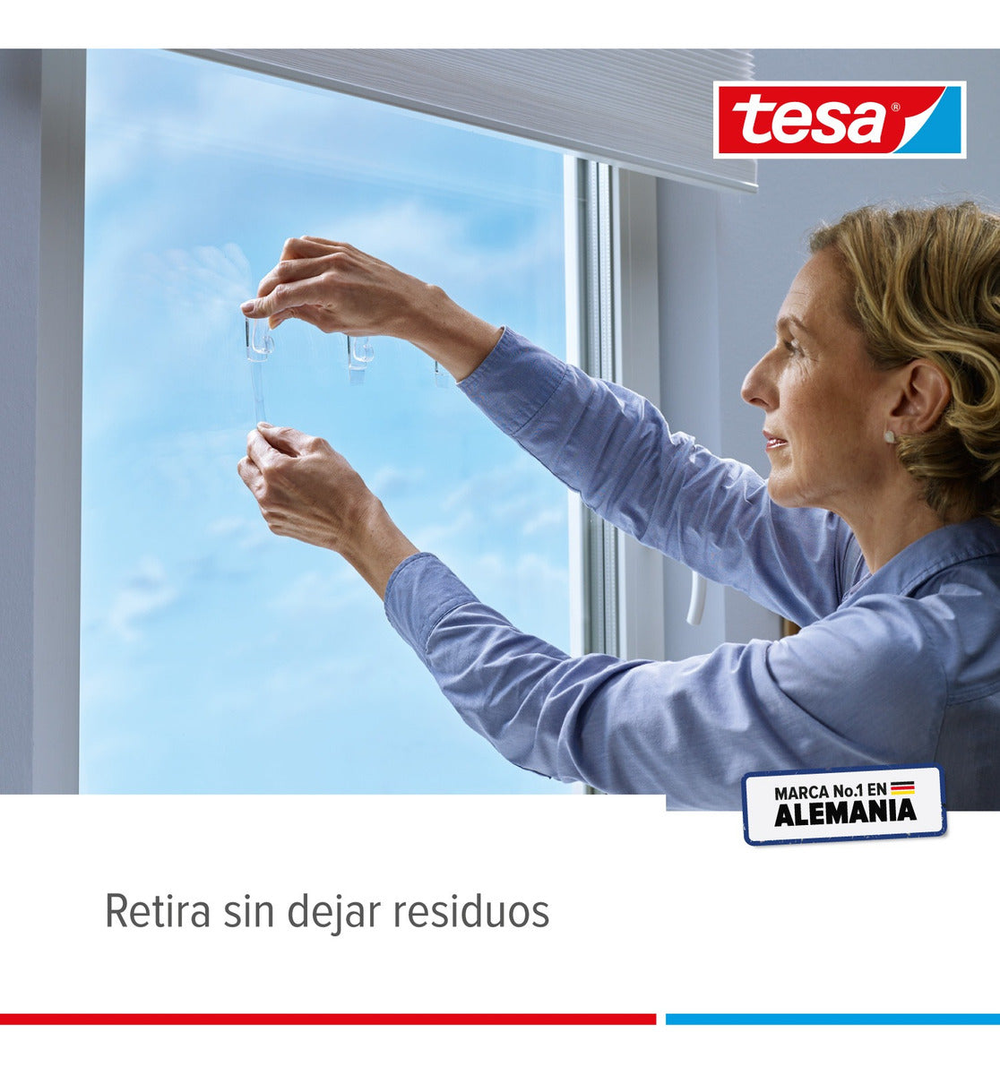 Pack X 2 Gancho Adhesivo Superficies Transparentes Tesa