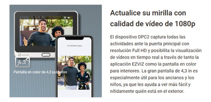 Mirilla Inteligente Full Hd 1080p Wifi C/monitor Dp2c Ezviz