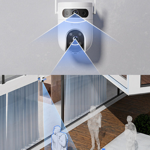 Camara Seguridad Wifi H9c Dual 3k Doble Lente 5mp Ezviz Blanco