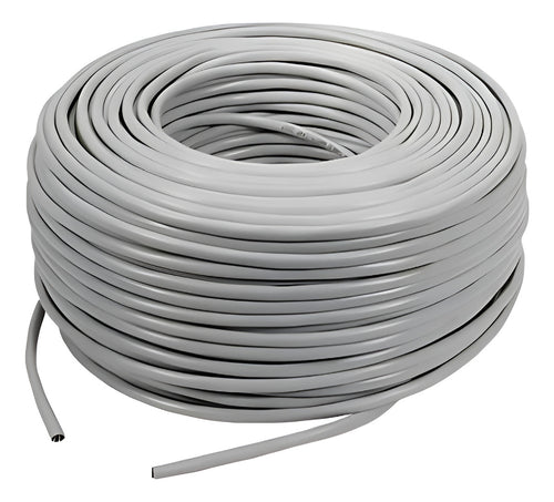 Cable Red Categoría 5e Utp 100 Mtrs Gris Interior 24awr 4pr