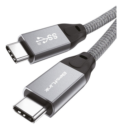 Cable Usb Tipo C Carga Rápida 100w 20gb 4k Anti Nudos 120cm