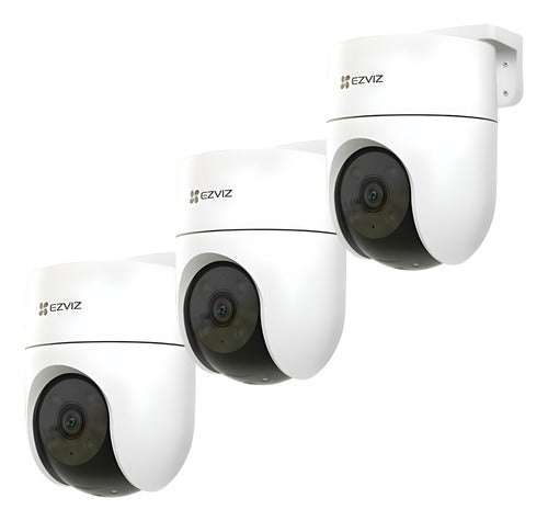 Pack 3x2 Cámara H8c Pro 2k Wifi Pro Visión Nocturna Ezviz Blanco